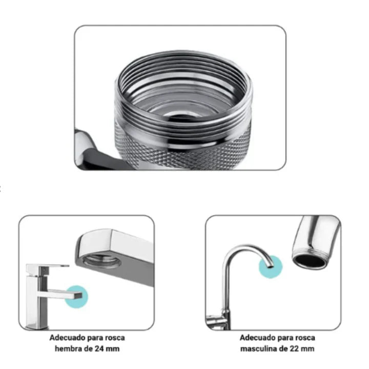 Grifo Giratorio Universal 1080º Recíbelo en 24/48h