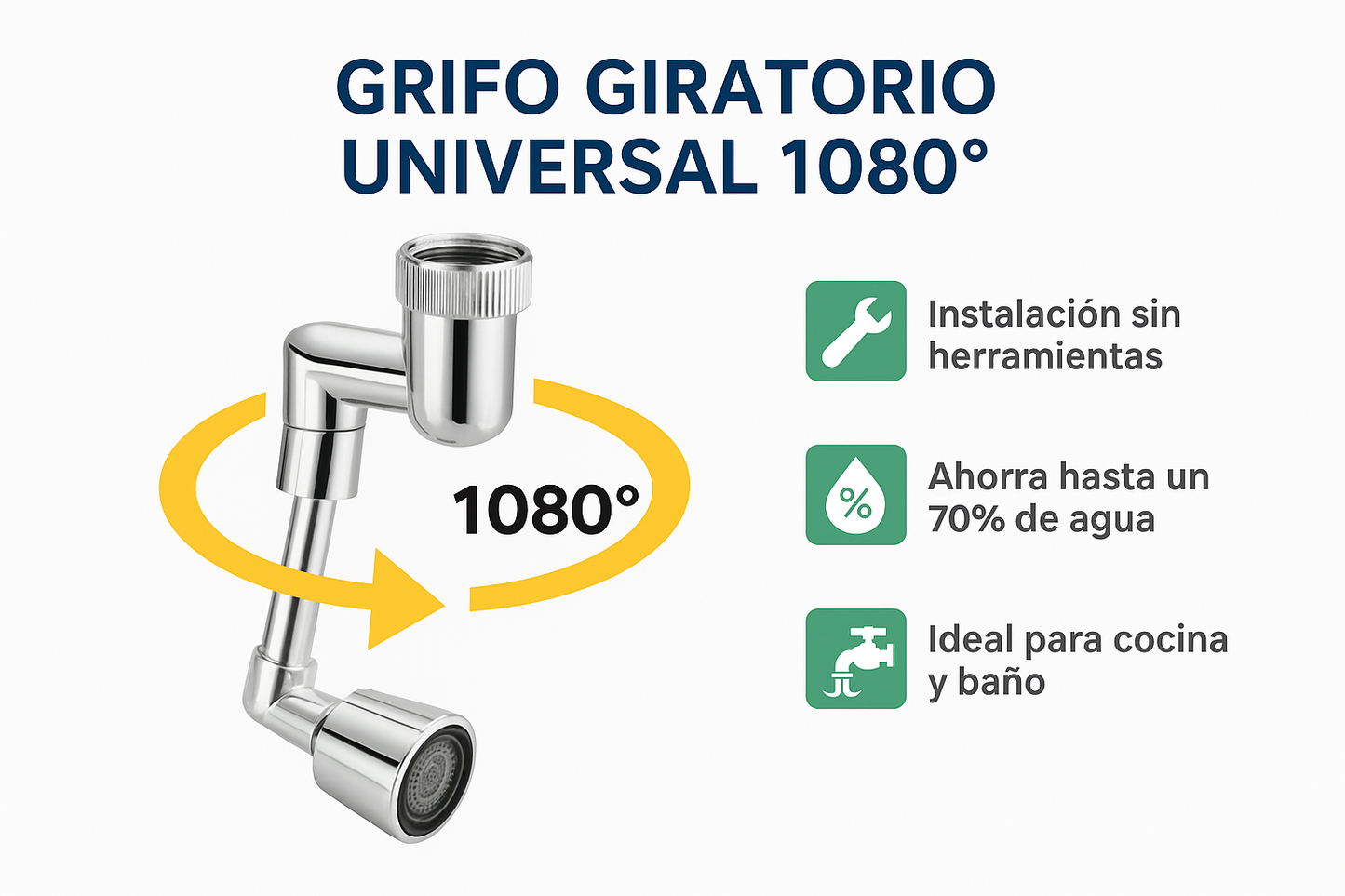 Grifo Giratorio Universal 1080º Recíbelo en 24/48h